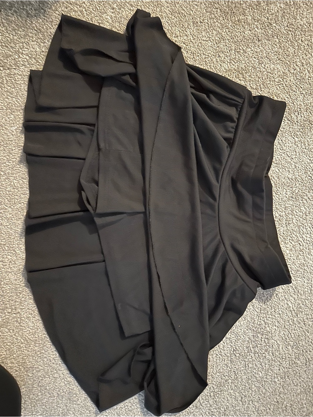 SHEIN Black Pleated Circle Skater Skirt